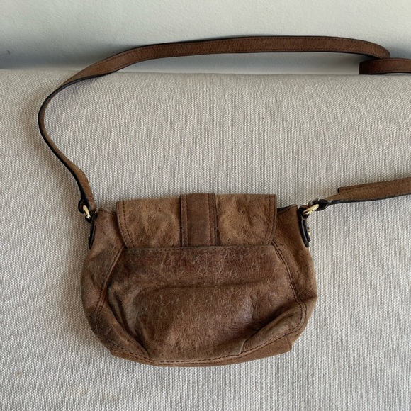 MICHAEL KORS Ostrich Leather Brown Crossbody Bag - Picture 4 of 5